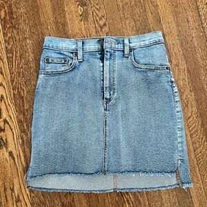 Aritzia Wilfred Modern Classic Coquette Beachy Sexy Stretch Mini Denim Skirt 4